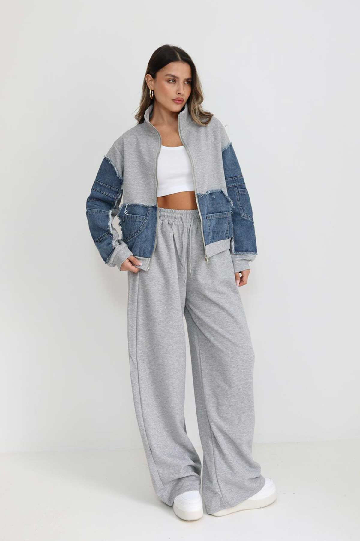 חליפת פרנץ' טרי שילוב ג'ינס דורות'י