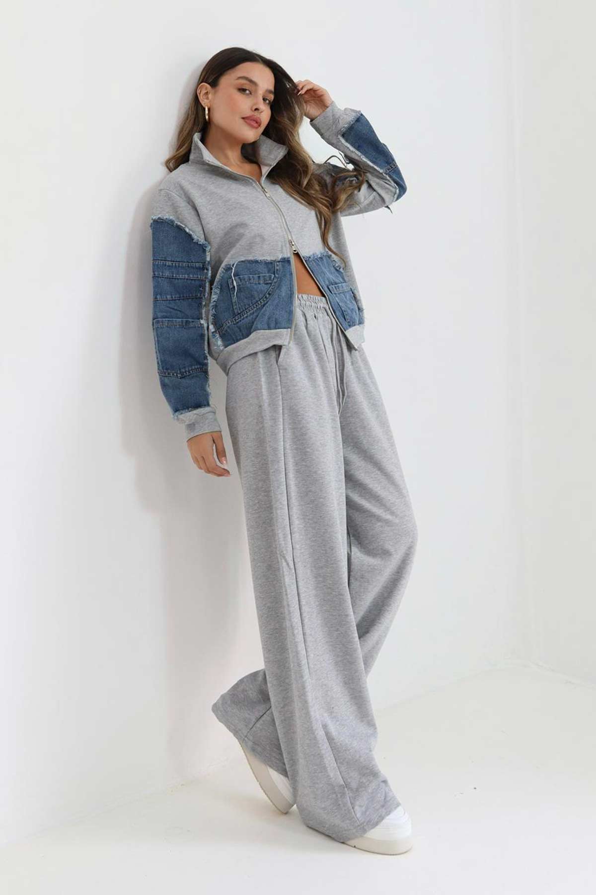 חליפת פרנץ' טרי שילוב ג'ינס דורות'י