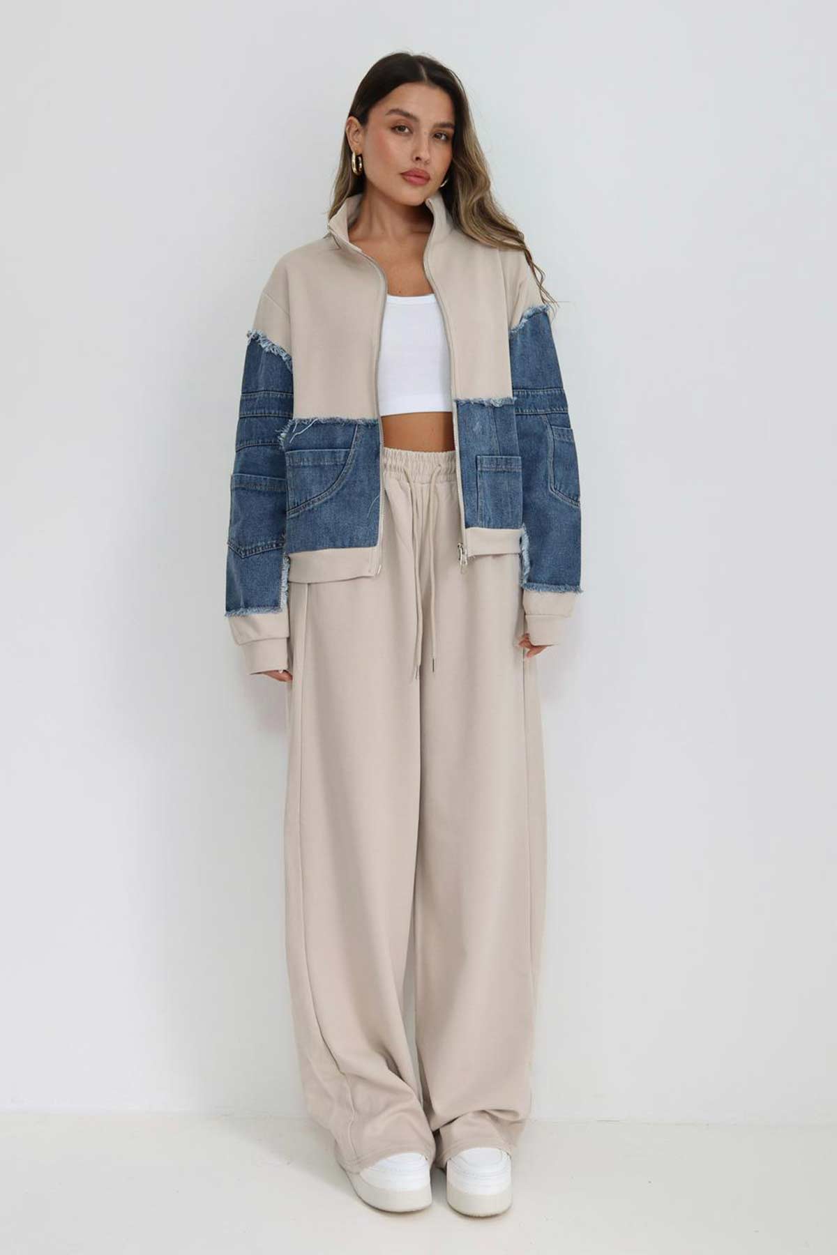 חליפת פרנץ' טרי שילוב ג'ינס דורות'י