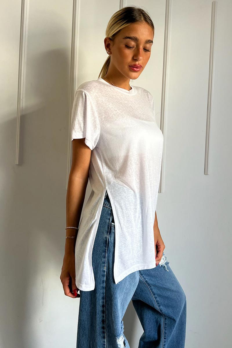חולצת טי-שירט Delayla בצבע לבן לנשים-Bombes-1-נאקו