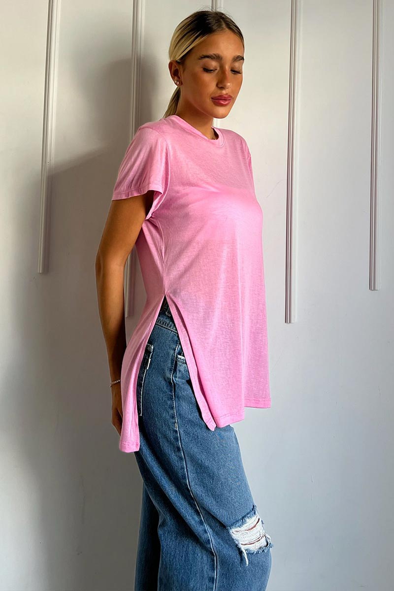 חולצת טי-שירט Delayla בצבע ורוד לנשים-Bombes-1-נאקו
