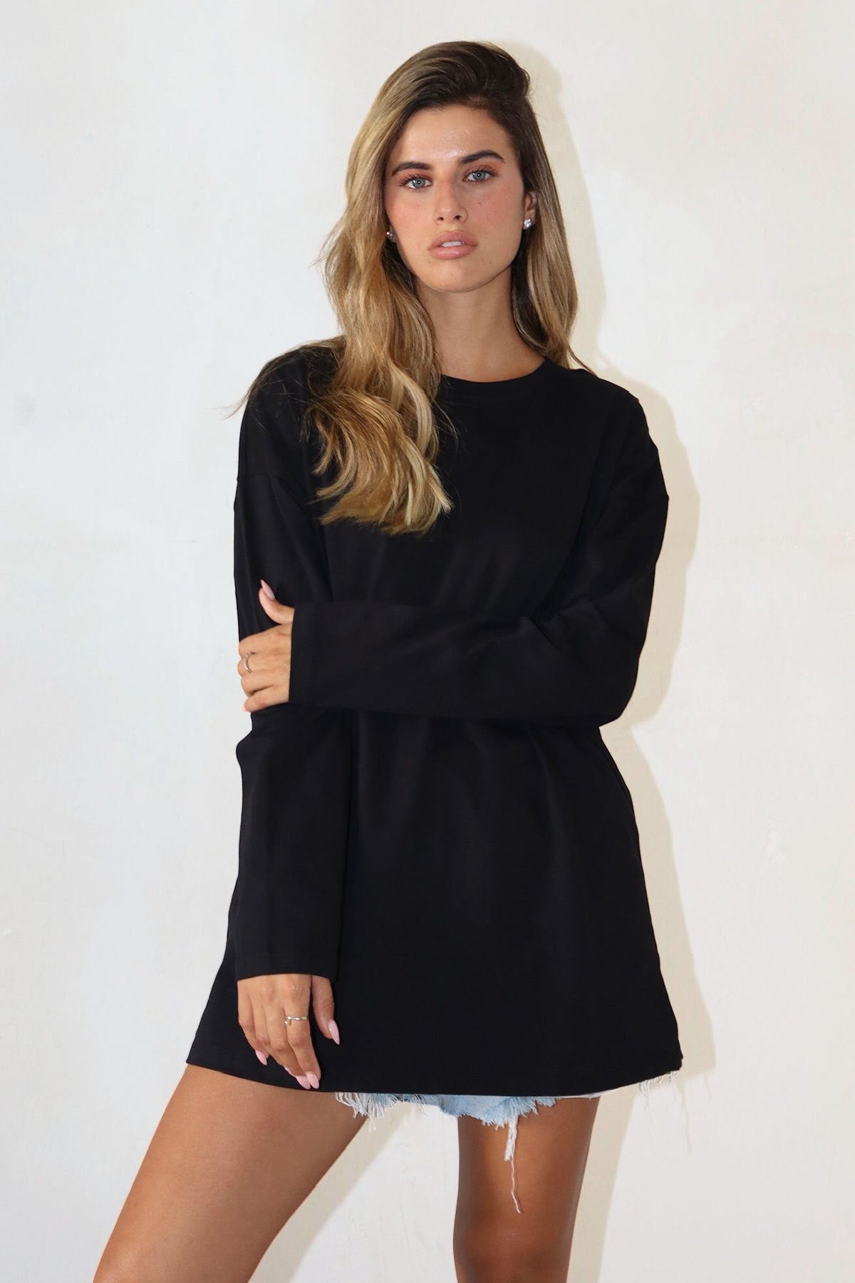 חולצת אוברסייז ארוכה ניס