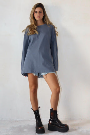 חולצת אוברסייז ארוכה ניס