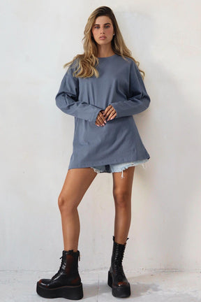 חולצת אוברסייז ארוכה ניס