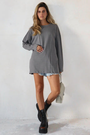 חולצת אוברסייז ארוכה ניס