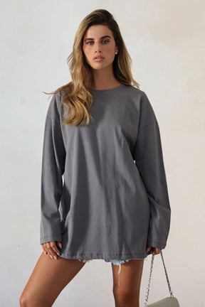 חולצת אוברסייז ארוכה ניס