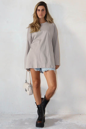 חולצת אוברסייז ארוכה ניס