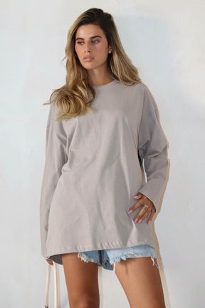 חולצת אוברסייז ארוכה ניס
