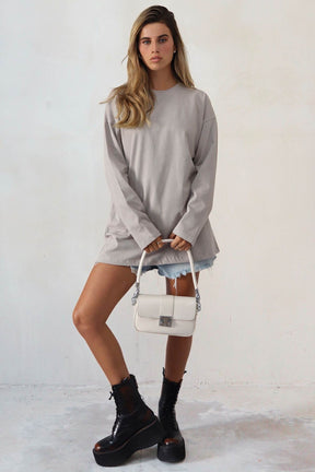 חולצת אוברסייז ארוכה ניס