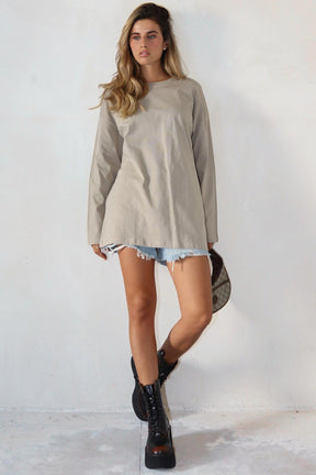 חולצת אוברסייז ארוכה ניס