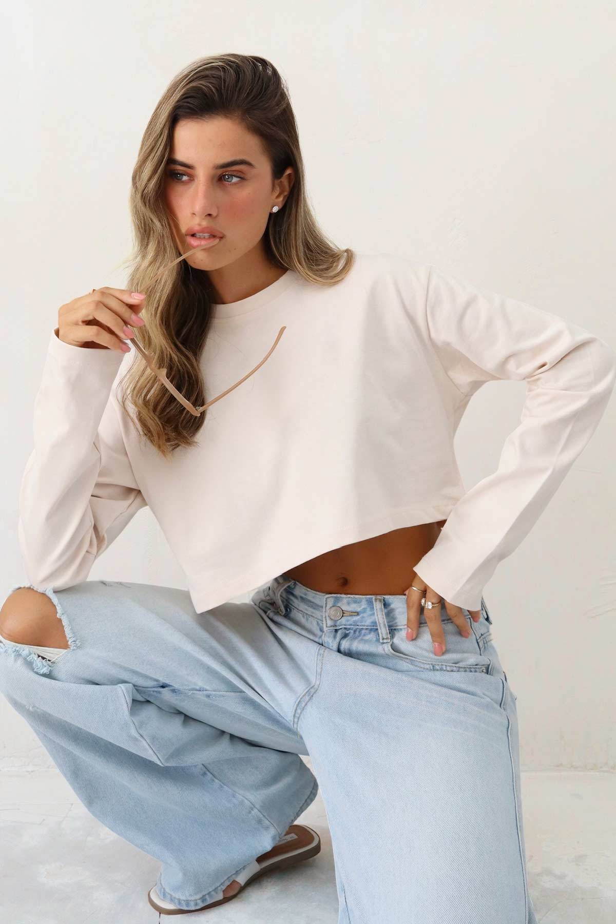 חולצת קרופ מריה