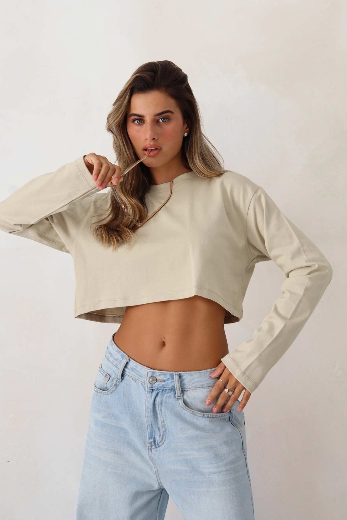חולצת קרופ מריה