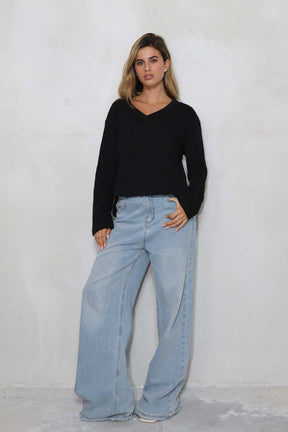 חולצת אוברסייז וי דיזייר