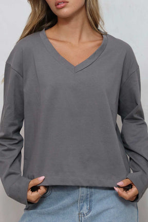 חולצת אוברסייז וי דיזייר