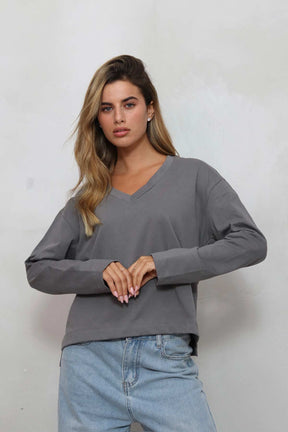 חולצת אוברסייז וי דיזייר