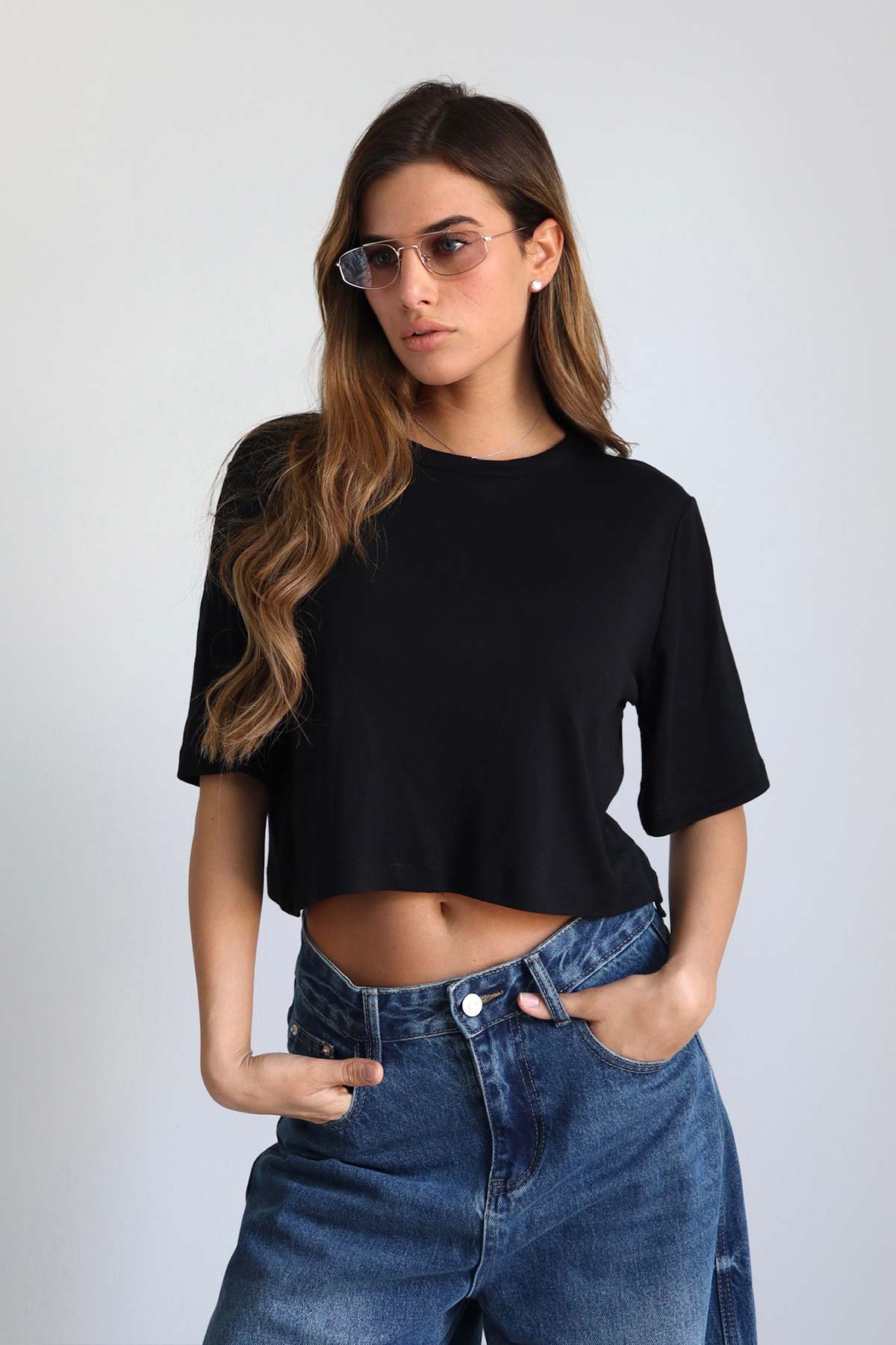 חולצת קרופ בירי