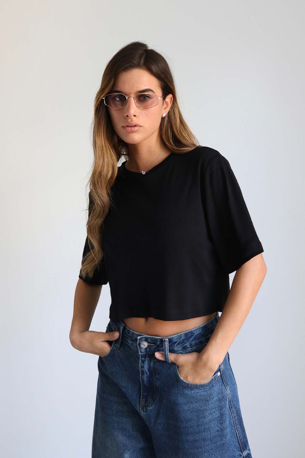 חולצת קרופ בירי