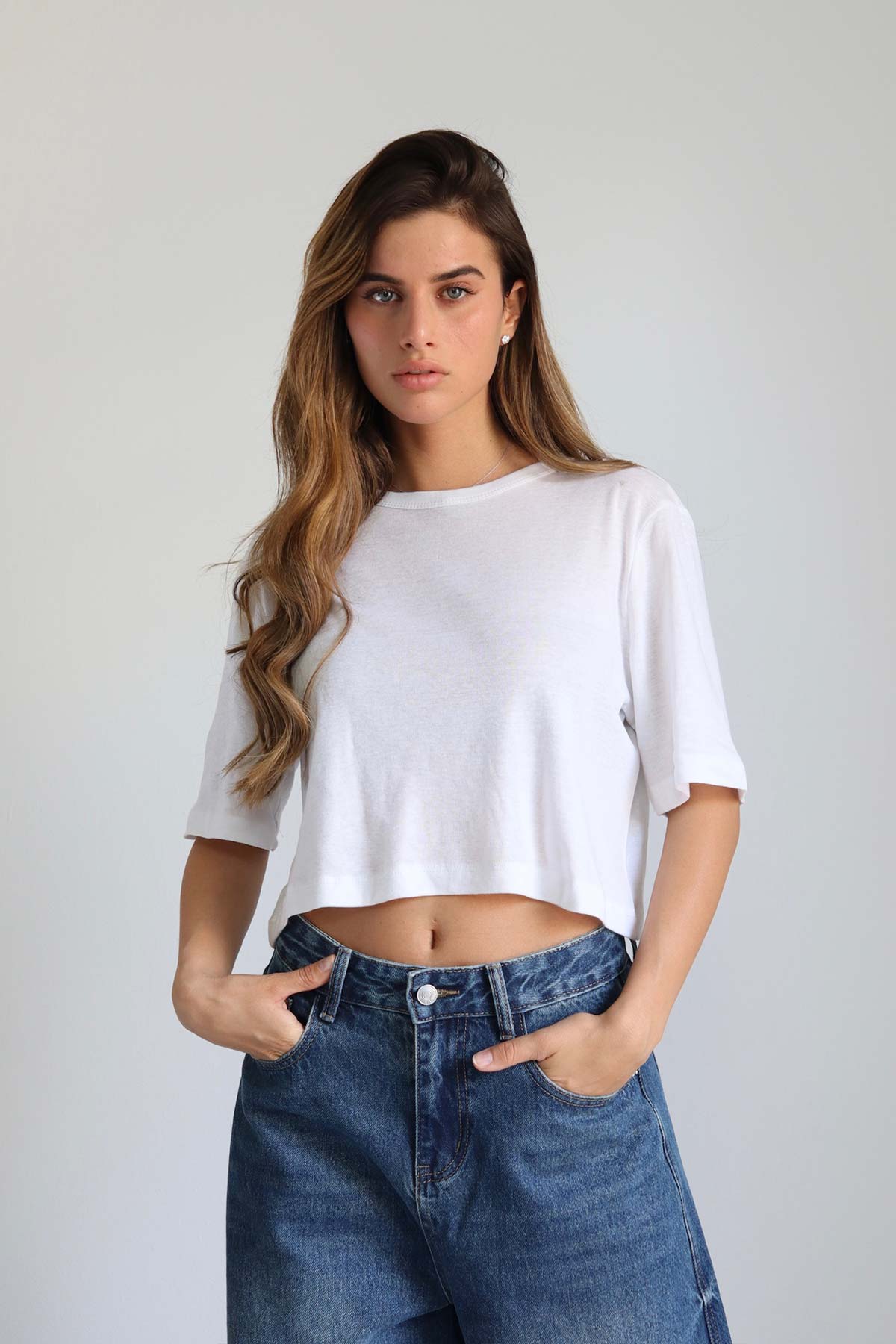 חולצת קרופ בירי