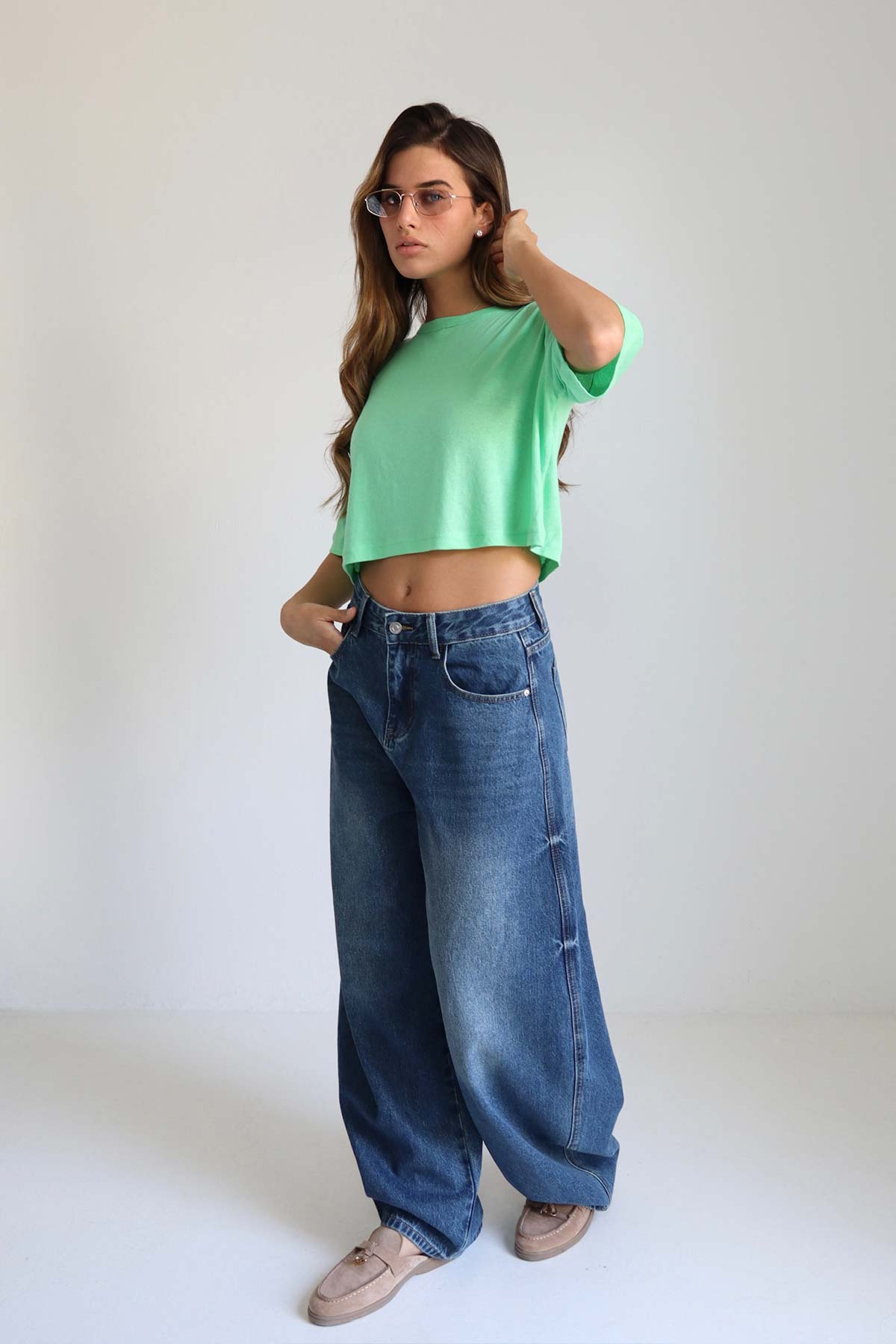 חולצת קרופ בירי