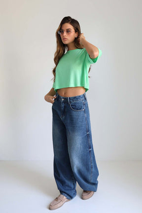 חולצת קרופ בירי