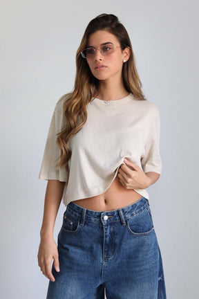 חולצת קרופ בירי