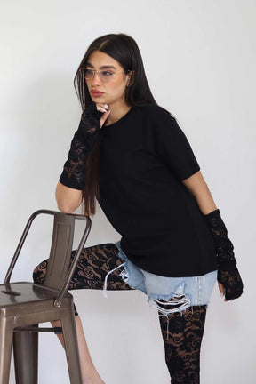 חולצת כפפות תחרה ארת