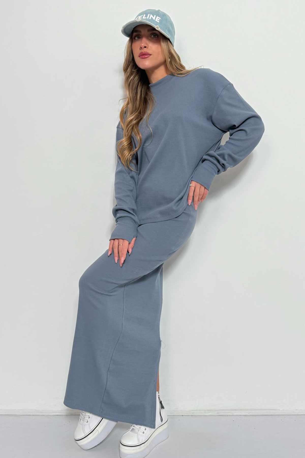 חליפת חצאית ריב אליאנה