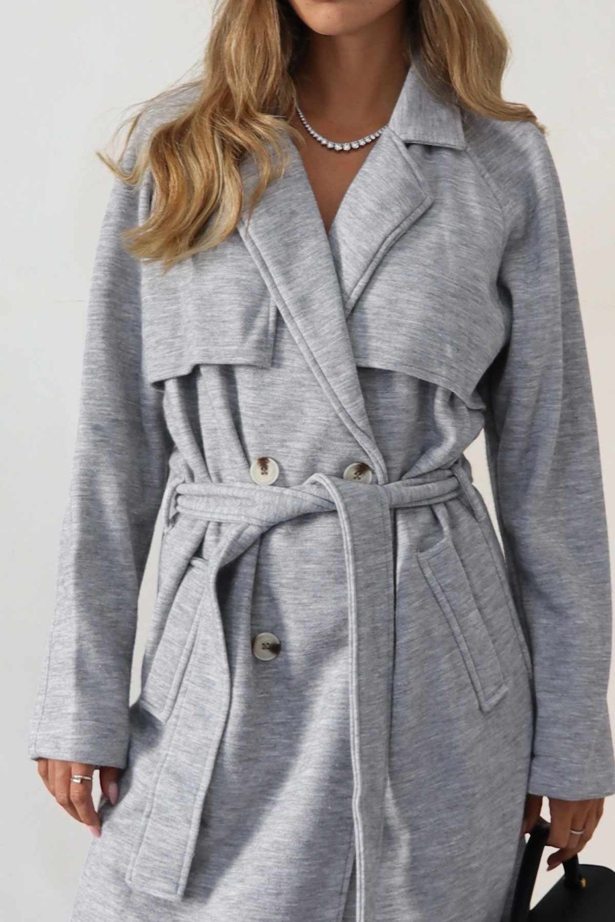 ג'קט צמר טרנץ'