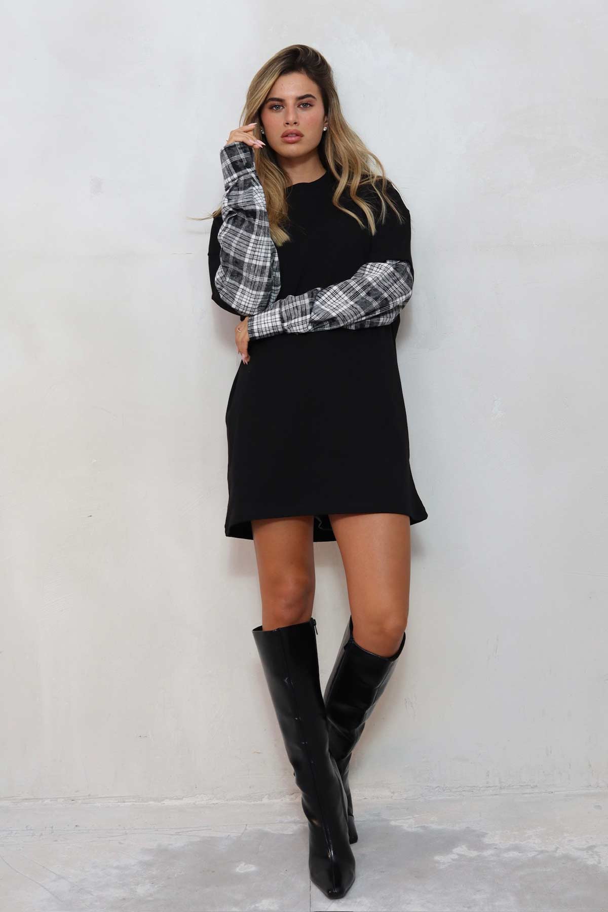 חולצת טוניקה משבצות ריי