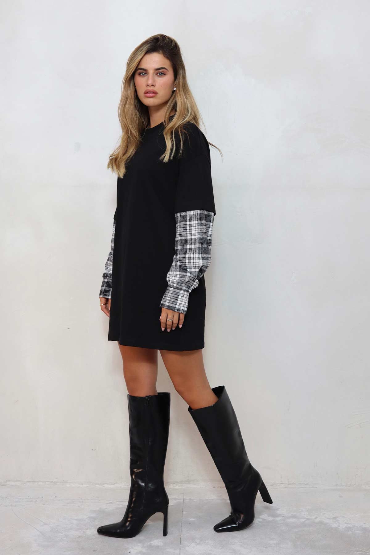 חולצת טוניקה משבצות ריי