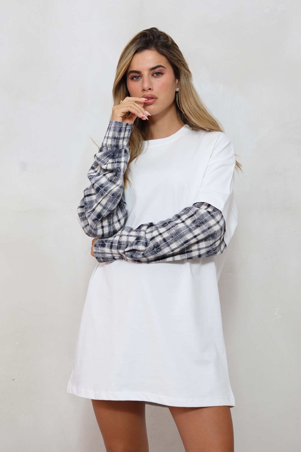 חולצת טוניקה משבצות ריי