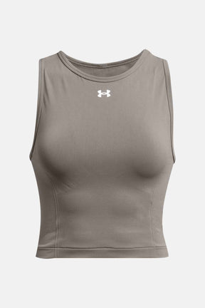 Under Armour טופ אימונים בצבע אבן לנשים