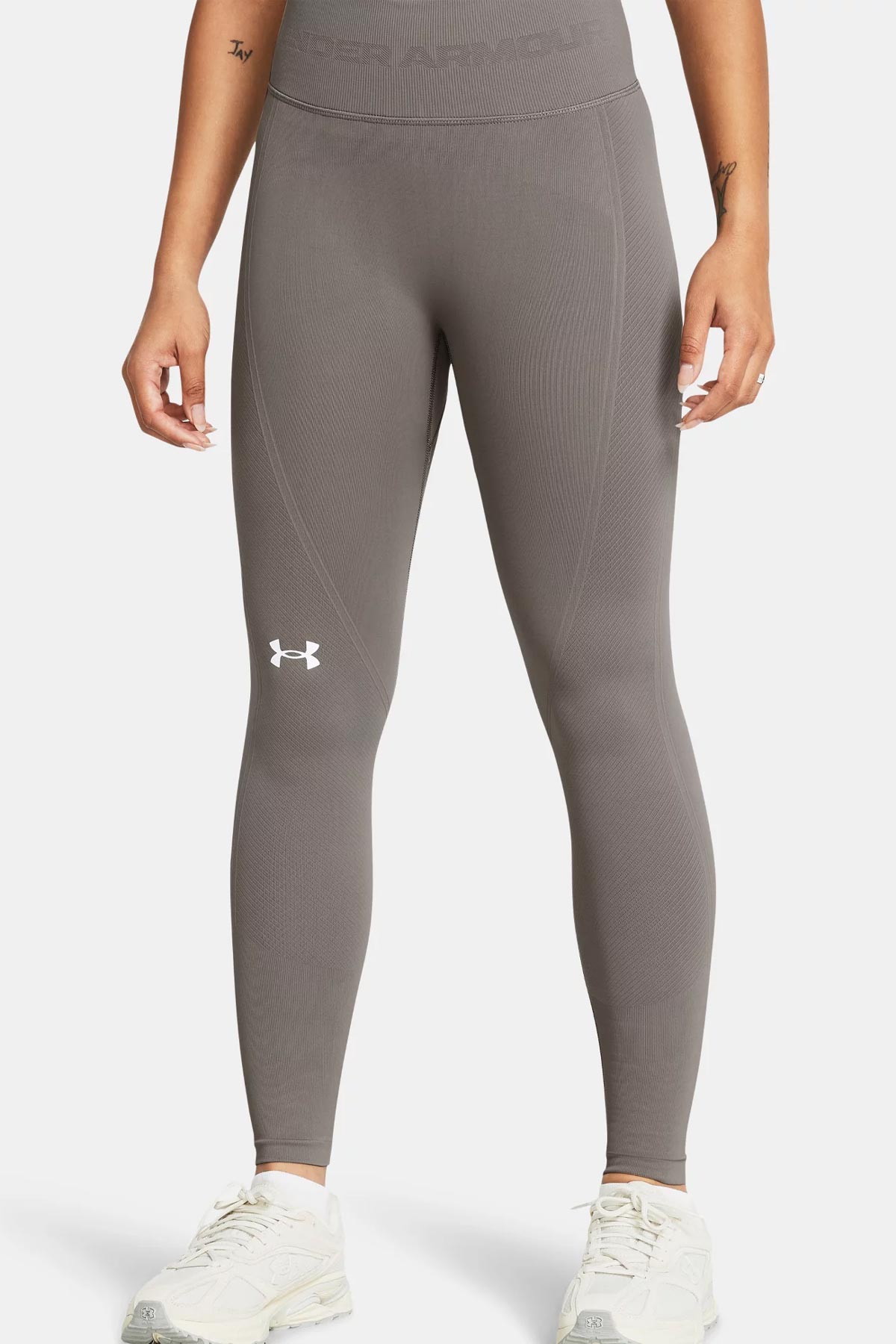 אנדר ארמור טייץ אימונים Train Seamless בצבע אבן לנשים-Under Armour-XS-נאקו