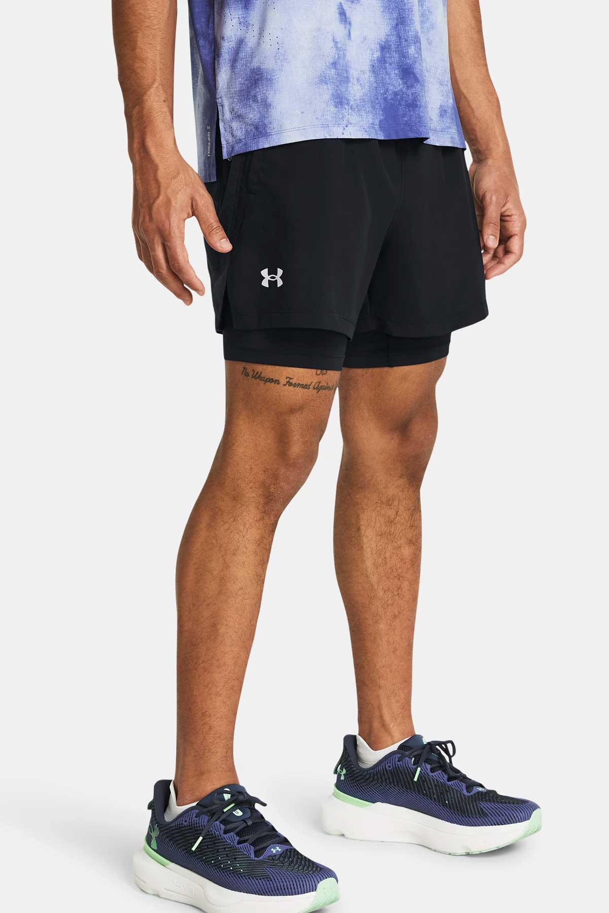 Under Armour מכנסי ריצה קצרים וטייץ Launch 5" לגברים-Under Armour-S-נאקו