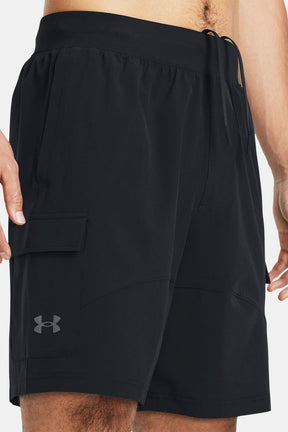 אנדר ארמור מכנסי דגמ"ח קצרים בצבע שחור לגברים-Under Armour-S-נאקו