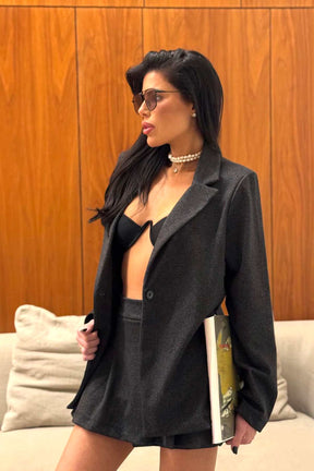 חליפת חצאית אוברסי