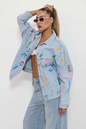 ג'קט ג'ינס אוברסייז מאדי