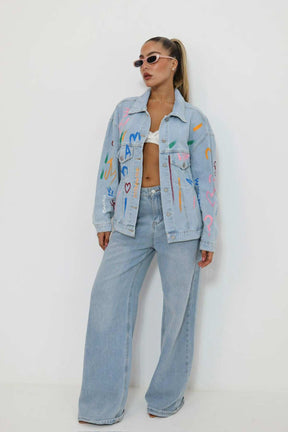 ג'קט ג'ינס אוברסייז מאדי