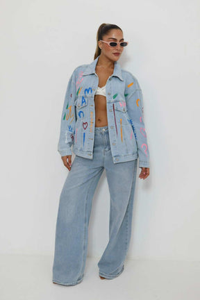 ג'קט ג'ינס אוברסייז מאדי