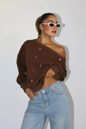 חולצת קרופ אוברסייז פנלופה