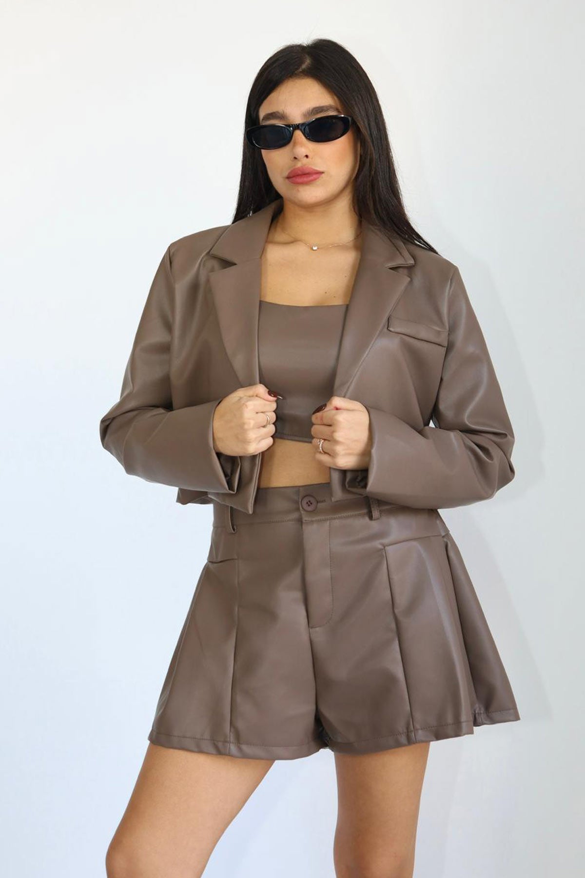 חליפת עור 3 חלקים אודרי