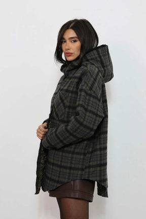 ג'קט משבצות גלי