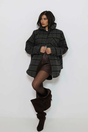 ג'קט משבצות גלי