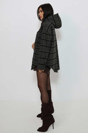 ג'קט משבצות גלי