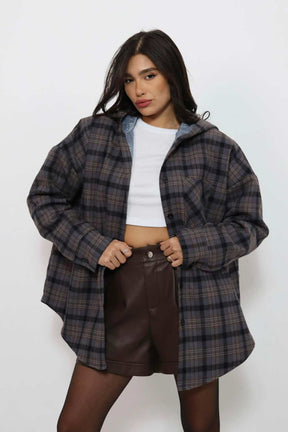 ג'קט משבצות גלי