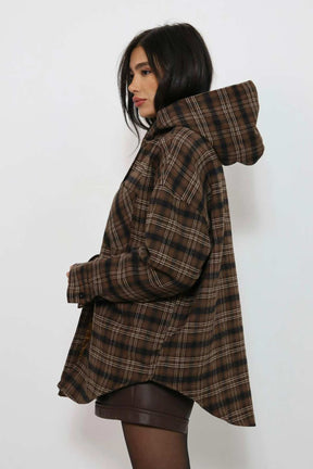 ג'קט משבצות גלי