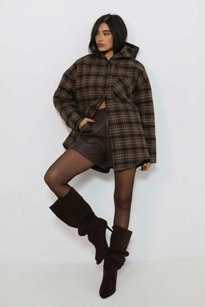 ג'קט משבצות גלי