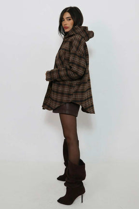 ג'קט משבצות גלי