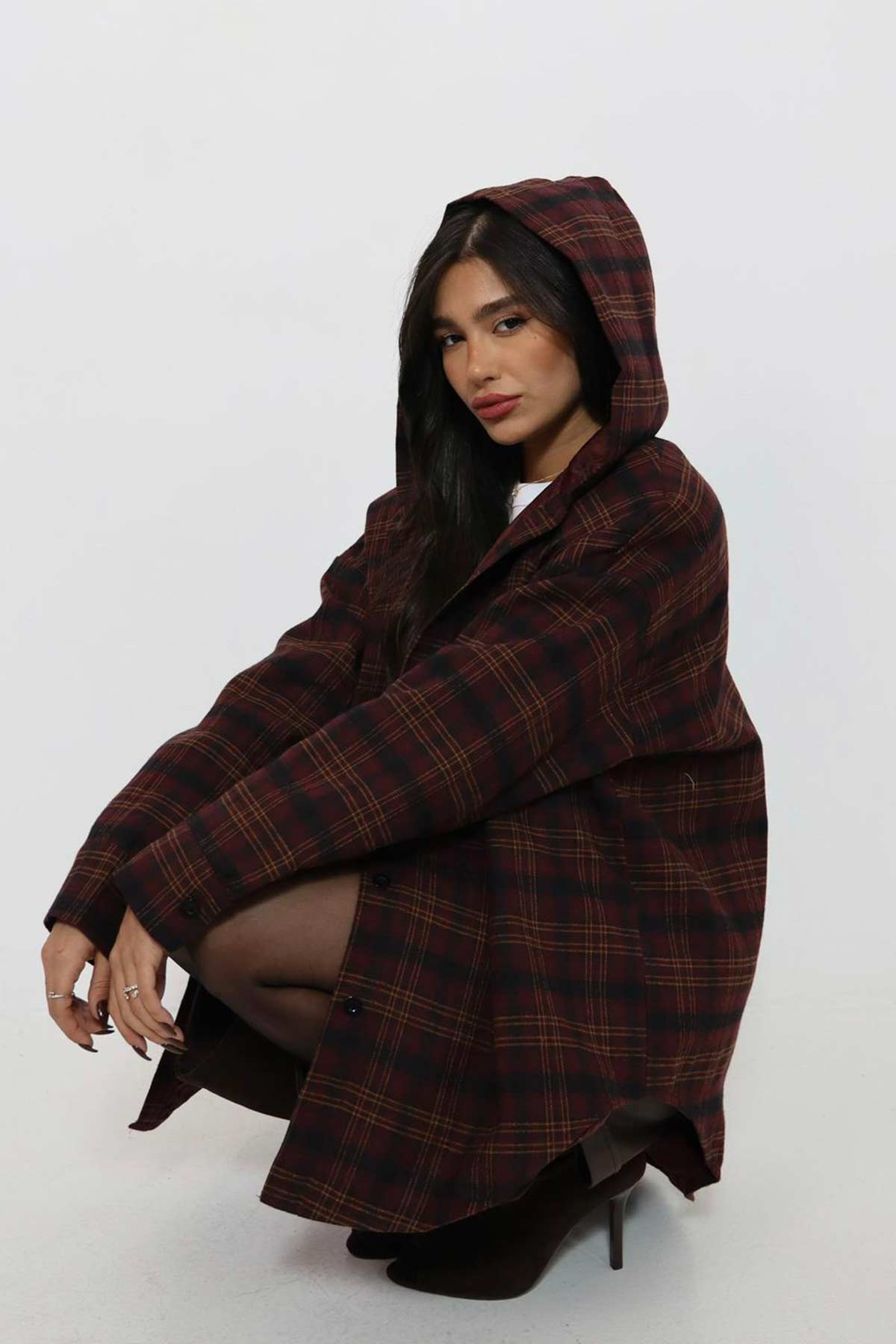 ג'קט משבצות גלי