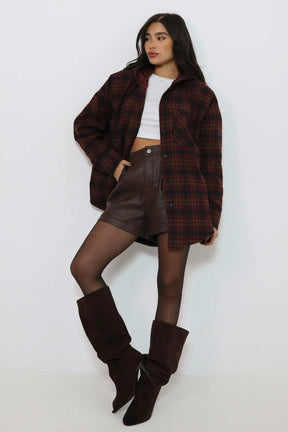 ג'קט משבצות גלי